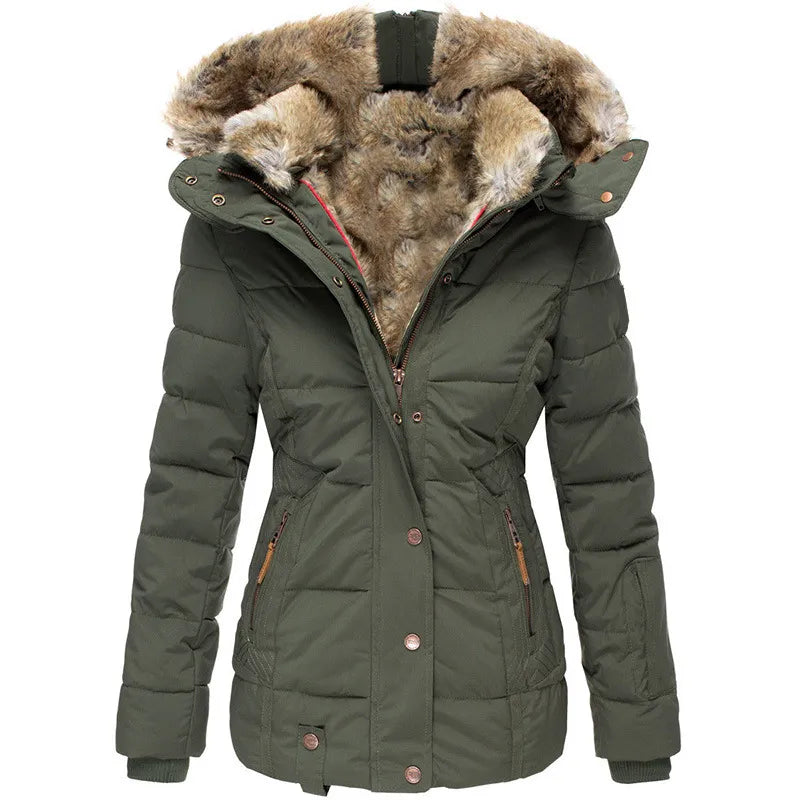 Amélie & Rose™ | Comfortable Warm Winter Fur Jacket for Cold Weather