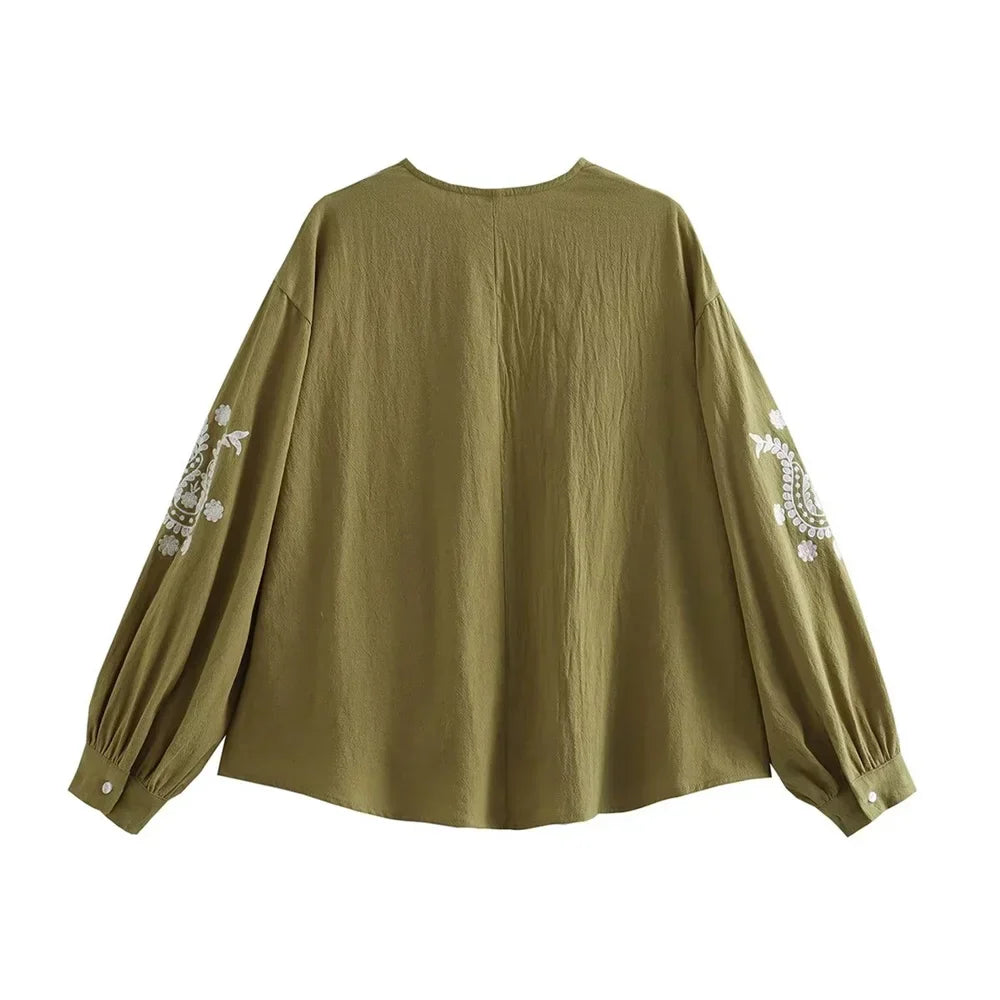Amélie & Rose™ | Emma - Boho Cotton Blouse