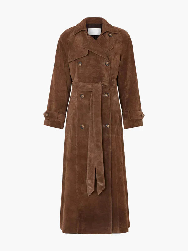 Amélie & Rose™ | Suede Trench Coat