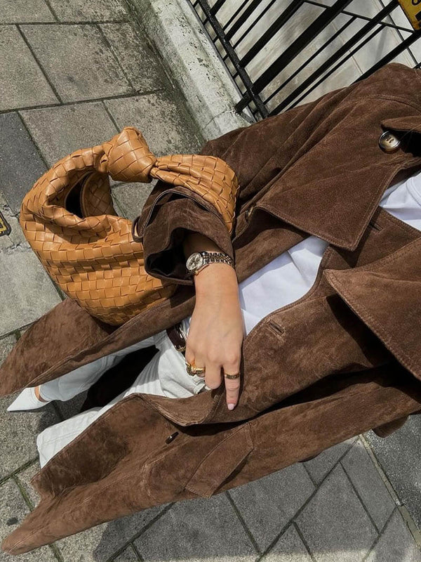 Amélie & Rose™ | Suede Trench Coat