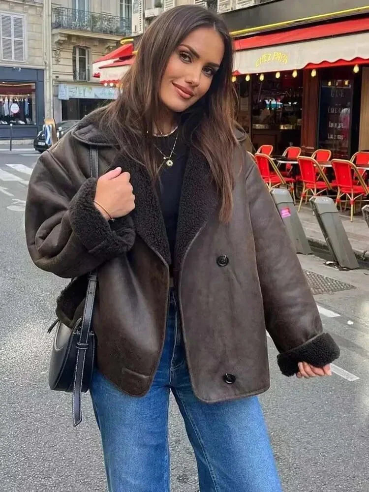 Amélie & Rose™ | Elegant Shearling Jacket