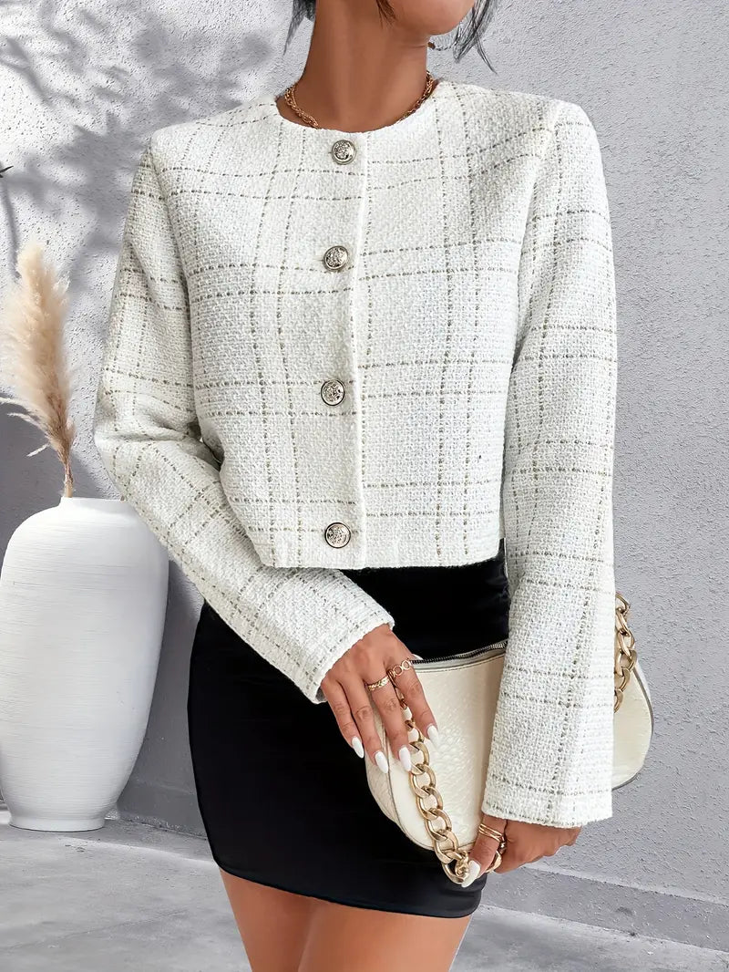 Amélie & Rose™ | Lily - Chic Checked Blazer