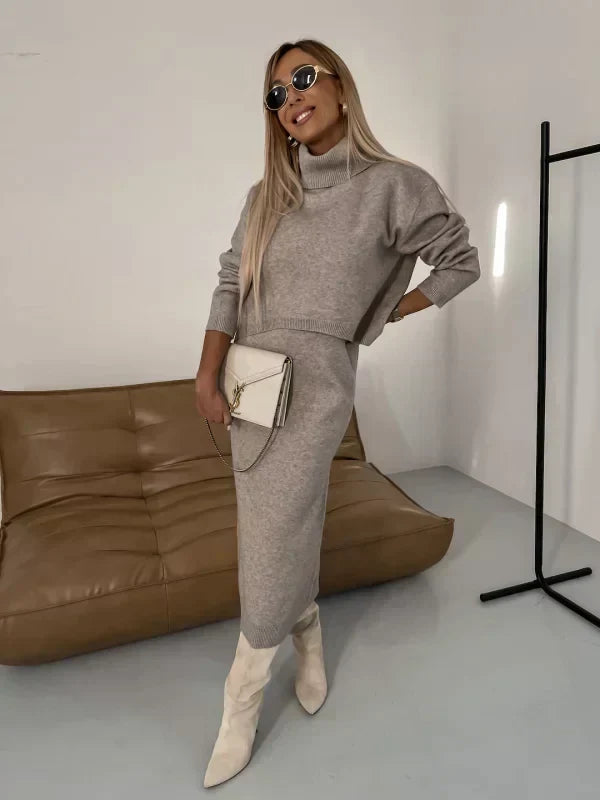 Amélie & Rose™ | Matching Dress and Turtleneck Set