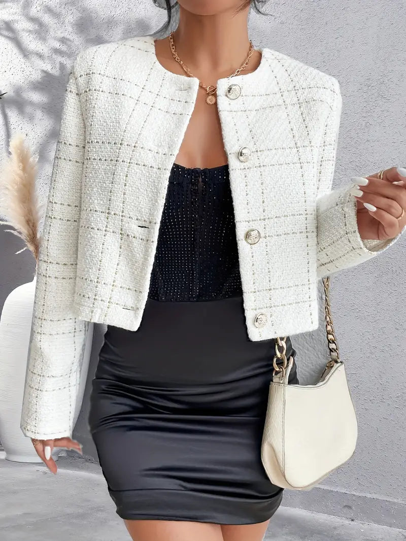 Amélie & Rose™ | Lily - Chic Checked Blazer