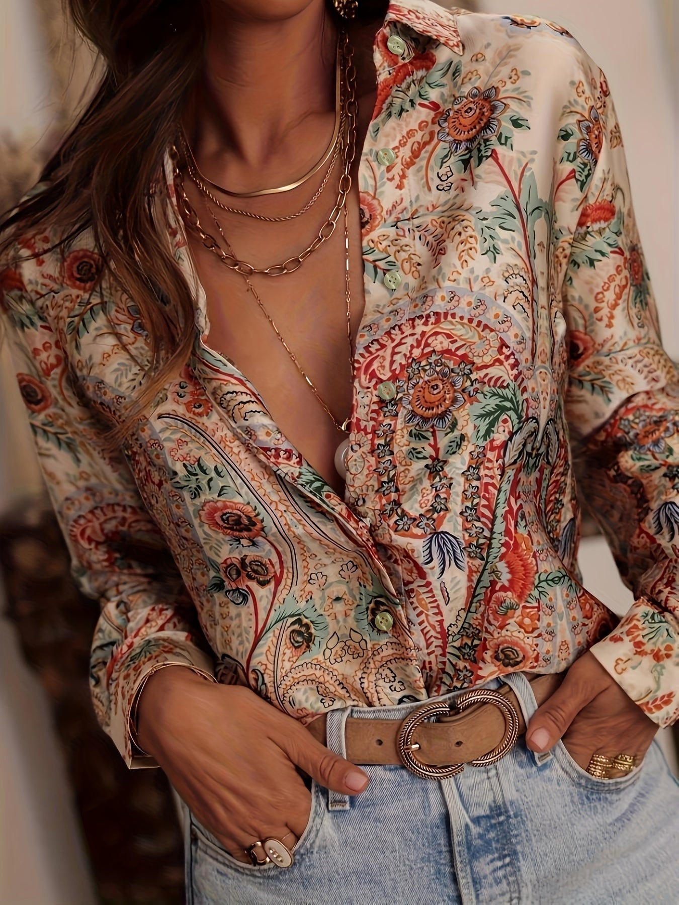 Amélie & Rose™ | Floral Print Blouse