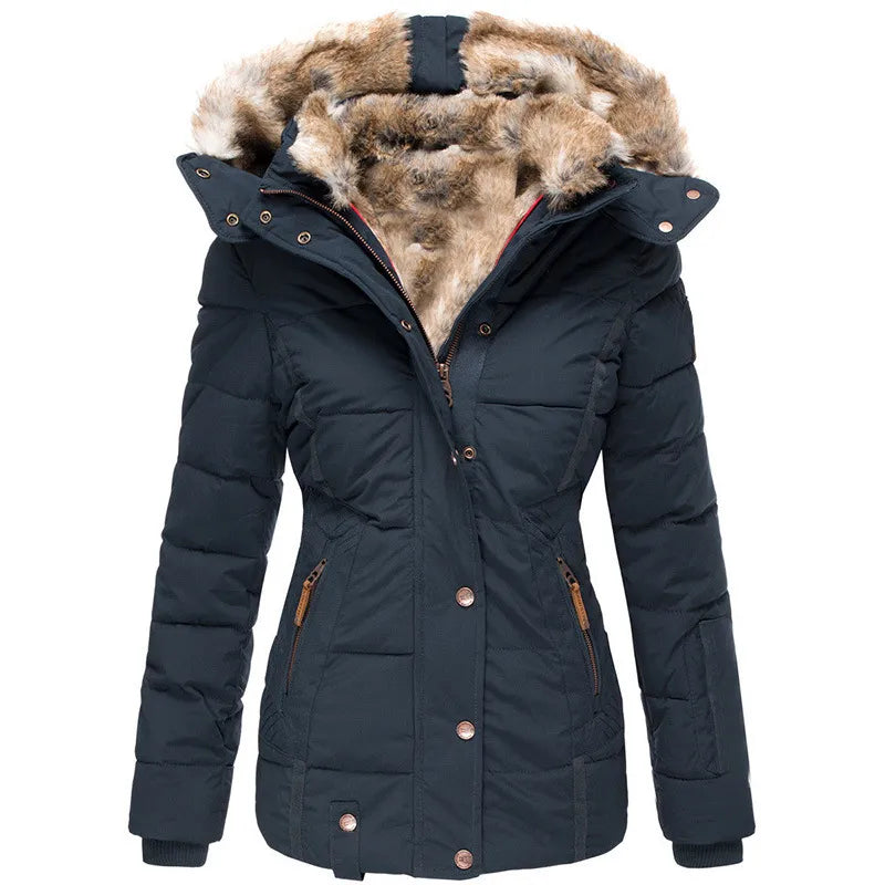 Amélie & Rose™ | Comfortable Warm Winter Fur Jacket for Cold Weather