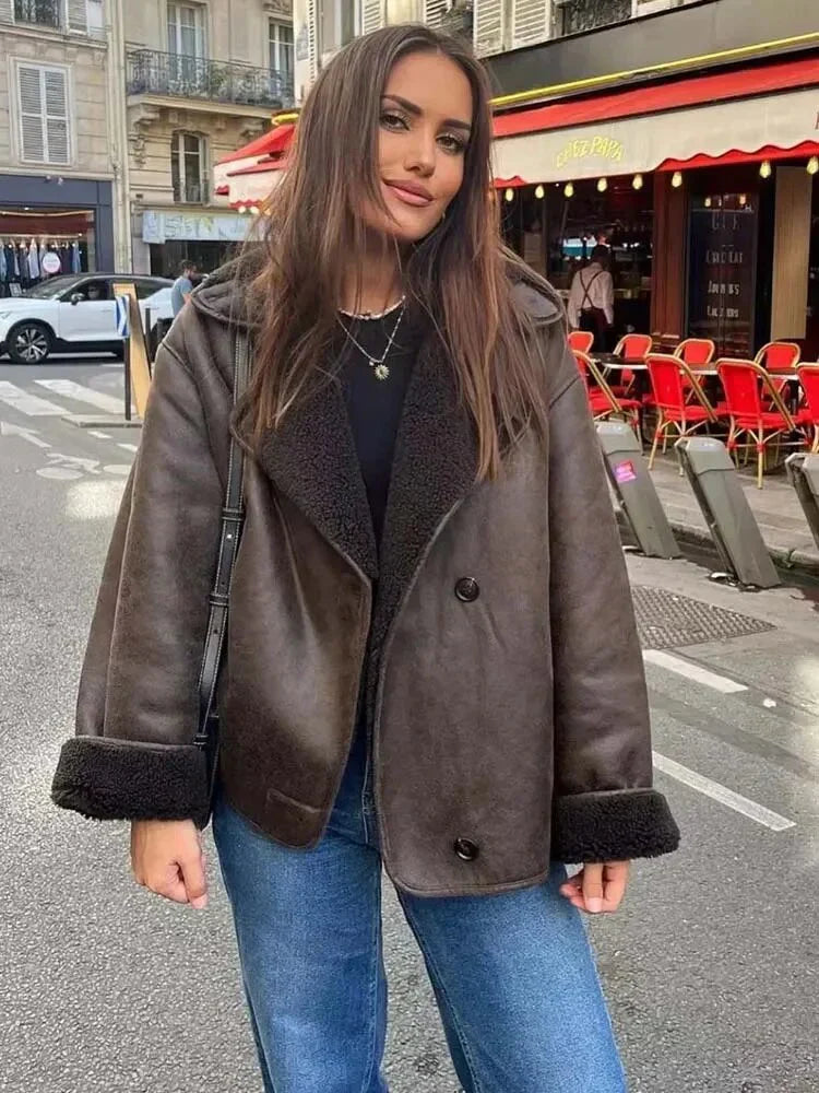 Amélie & Rose™ | Elegant Shearling Jacket
