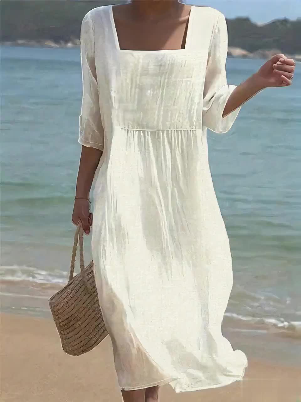 Amélie & Rose™ | The Sylive Casual Linen Dress
