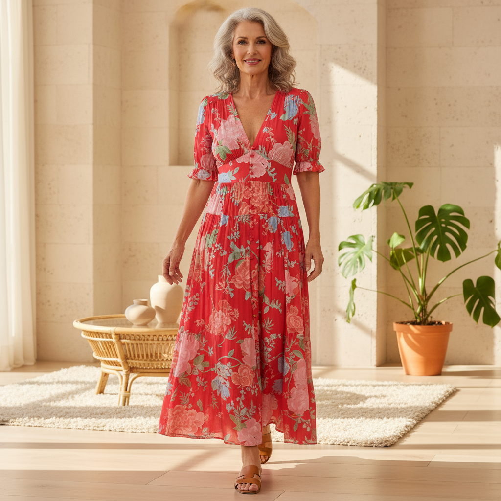Amélie & Rose | Rosae Romantic Floral Maxi Dress