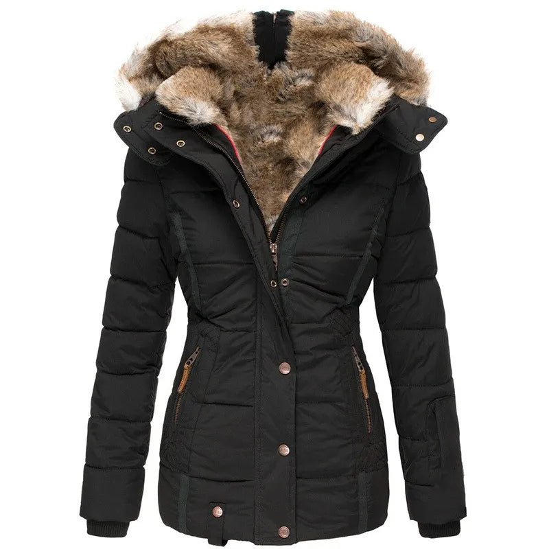 Amélie & Rose™ | Comfortable Warm Winter Fur Jacket for Cold Weather